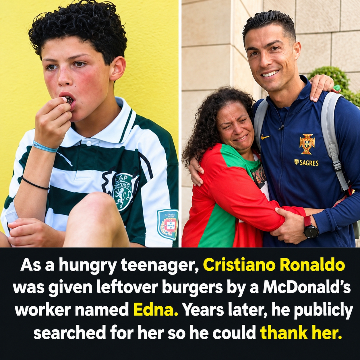 Ronaldo Searched For The Mcdonald’s Worker Who Fed Him As A Poor Teen.