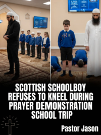 “A young Scottish boy went viral after reportedly choosing not to kneel during a mosque visit